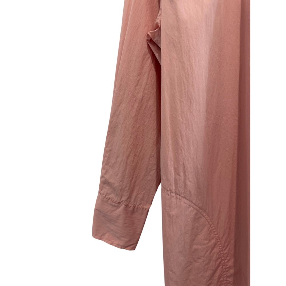 Free People Eva Plunging Shirt Dress Oversized Relaxed Size M Preppy - Picture 5 of 15